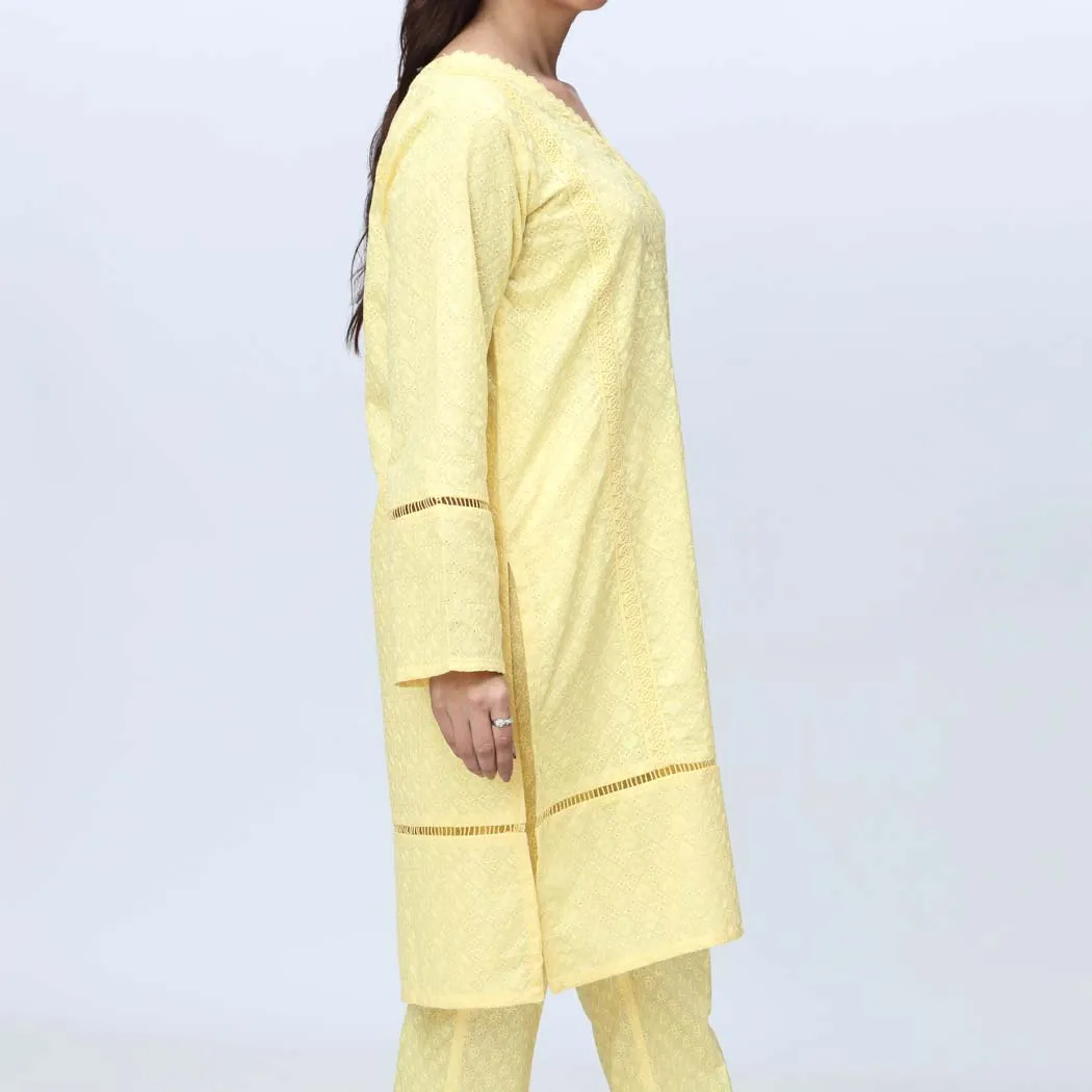 1PC-Embroidered ChikanKari Shirt PS4170