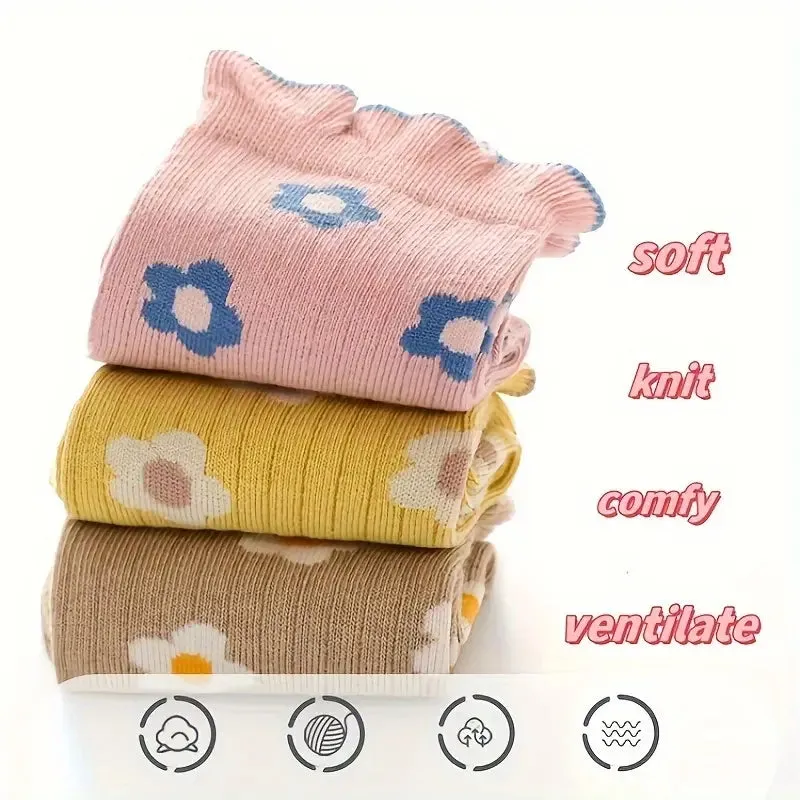 5pcs Youngsters' Breathable & Soft Crew Socks