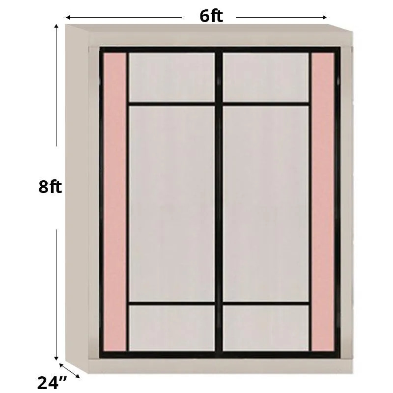 6ftx8ft Sliding Door Wardrobe D10(NW-S4)