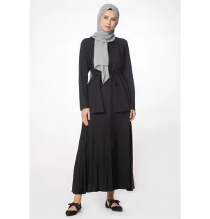 Abaci Solid Tunic & Skirt Set 13343 Black