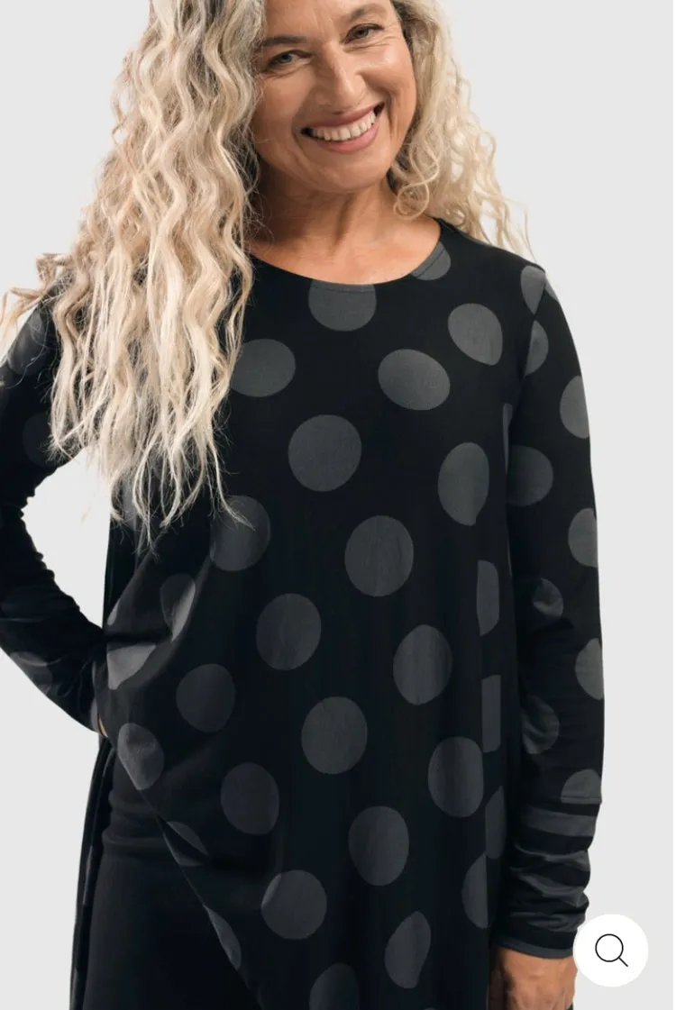 ALEMBIKA TS1427 DOT HI-LO TOP, GREY/BLACK