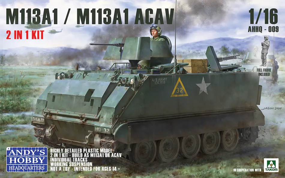 Andy's Hobby Headquarters AHHQ009 1/16 scale M113A1/ M113A1 ACAV kit