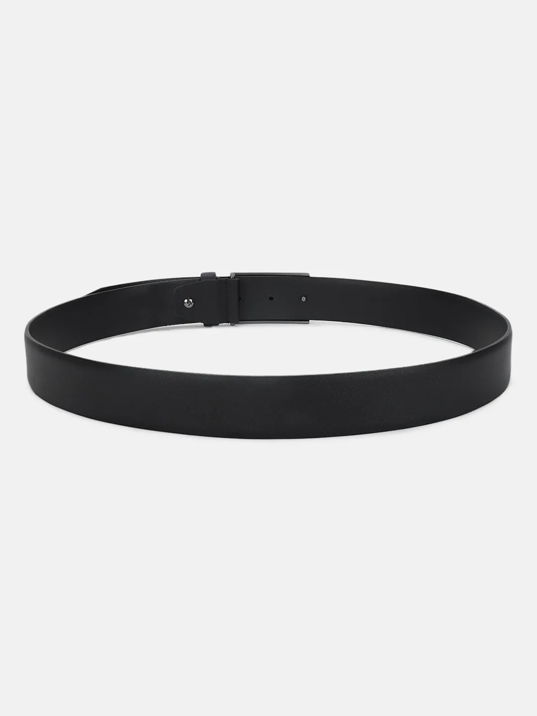 Antony Morato Men Black Solid Push Pin Closure Belt