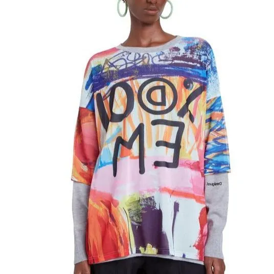 Arty Drop Shoulder Tricot Jumper
