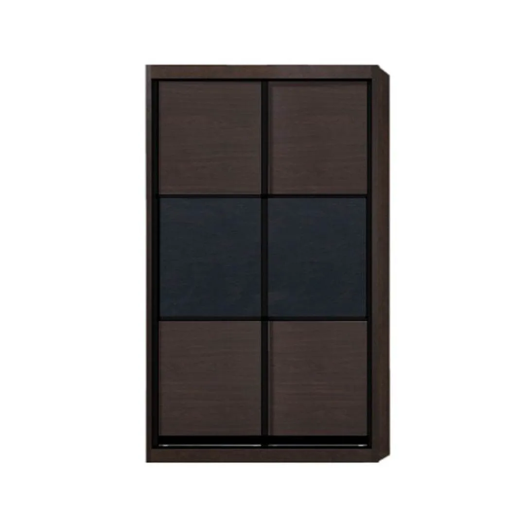 Audrey Modular Wardrobe (Walnut with Black Glass)