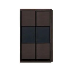 Audrey Modular Wardrobe (Walnut with Black Glass)