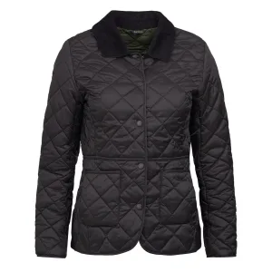 Barbour Womens Deveron Quilted Jacket Black / Olive