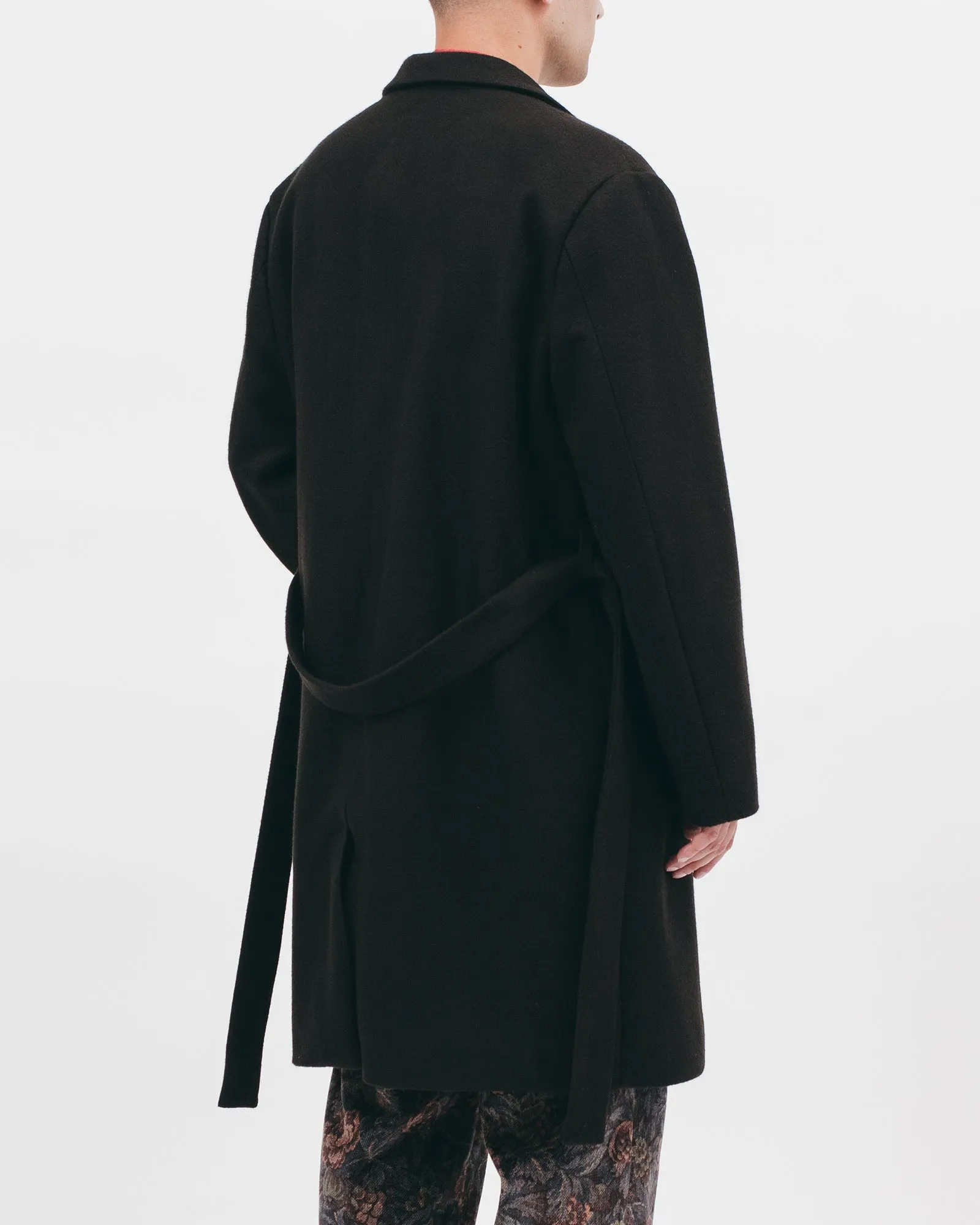 Belted Overcoat - Black