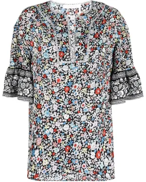 Black Floral Tunic