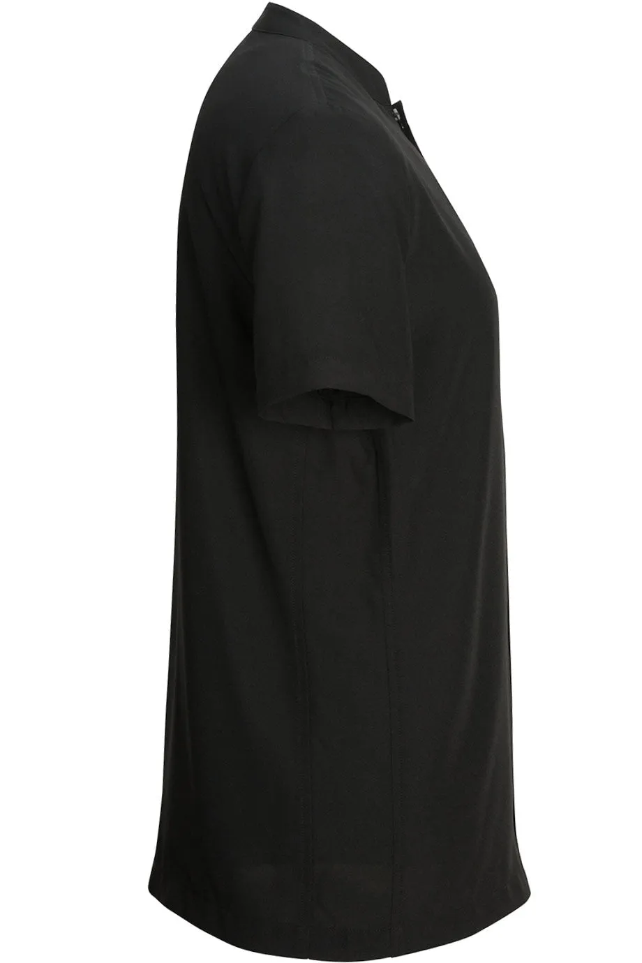 Black Housekeeping Full-Zip Tunic