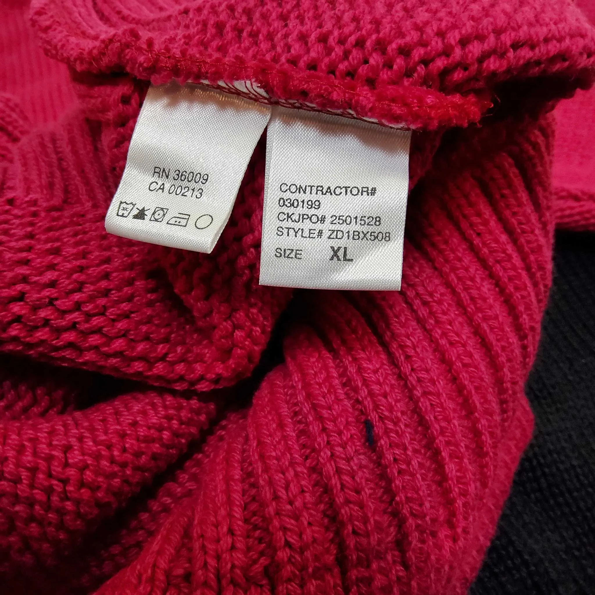 Calvin Klein Jeans Pink Turtleneck Sweater, Women's Extra Large