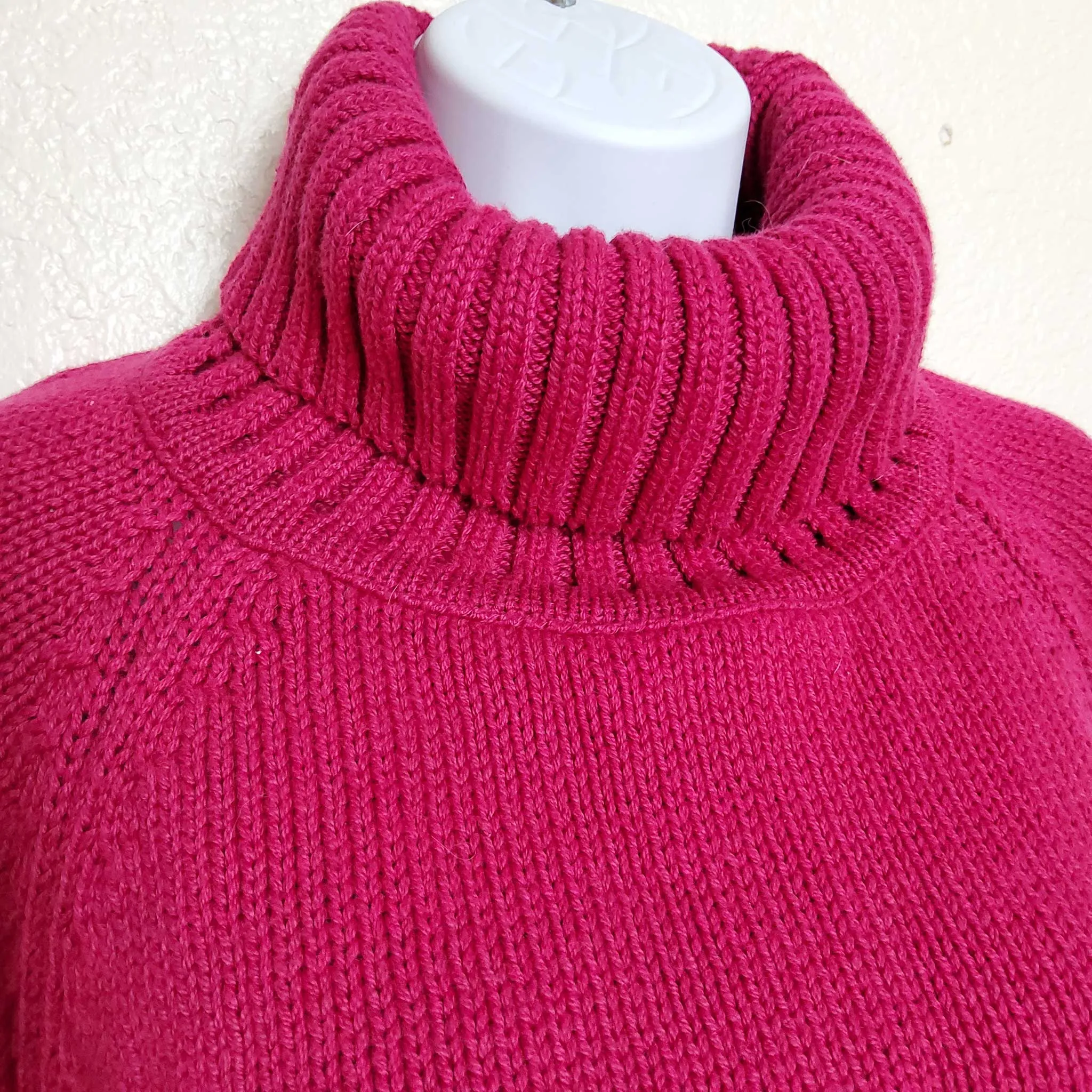 Calvin Klein Jeans Pink Turtleneck Sweater, Women's Extra Large