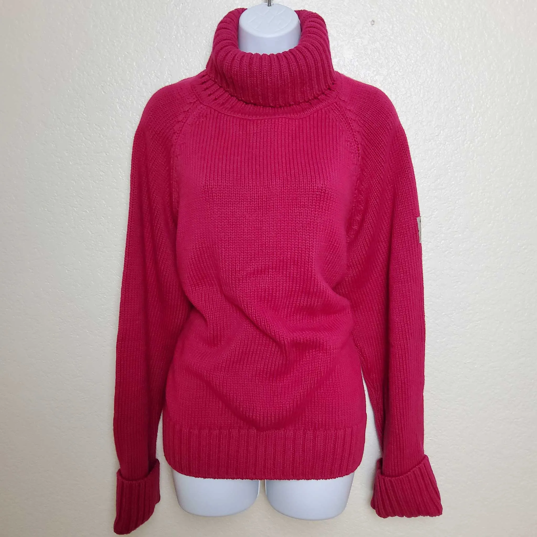 Calvin Klein Jeans Pink Turtleneck Sweater, Women's Extra Large