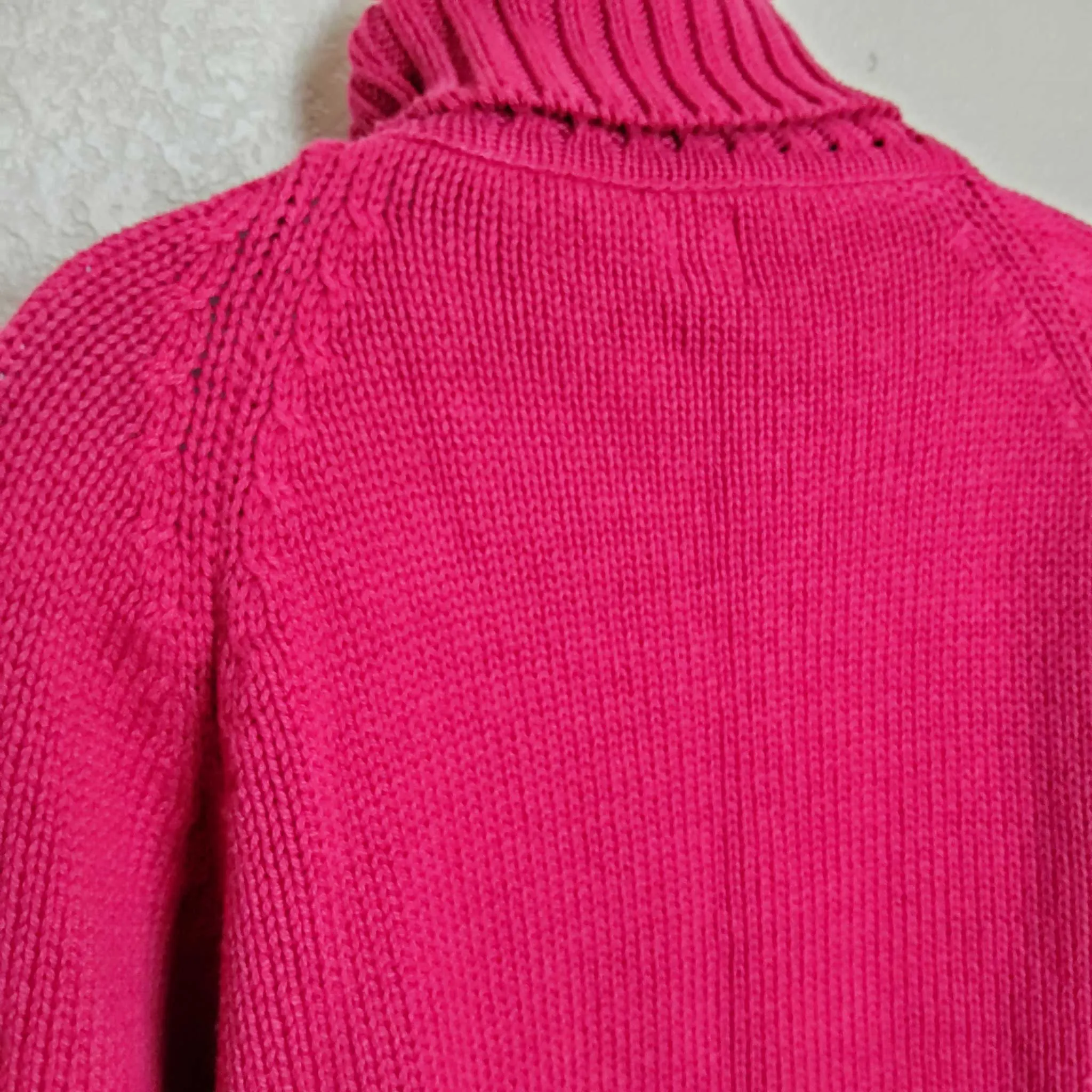 Calvin Klein Jeans Pink Turtleneck Sweater, Women's Extra Large
