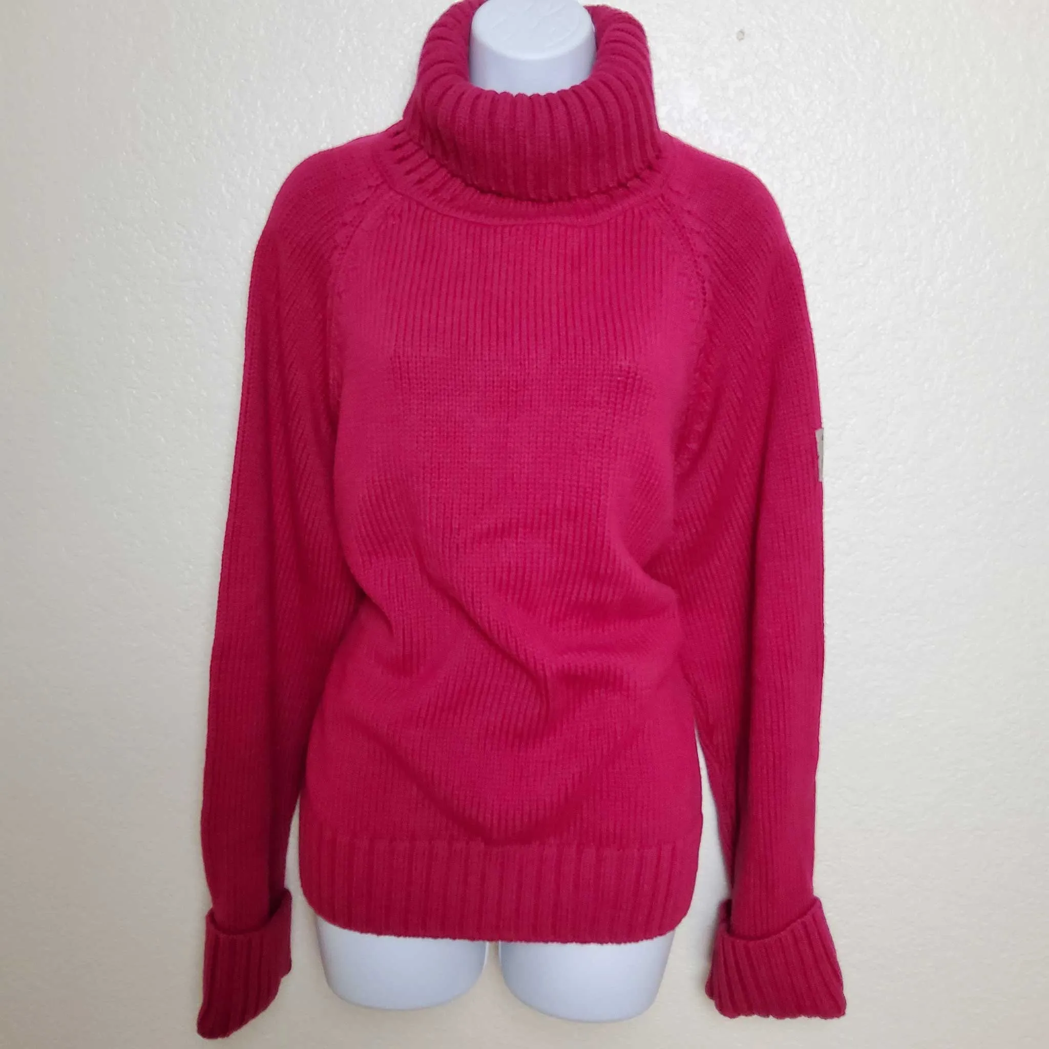 Calvin Klein Jeans Pink Turtleneck Sweater, Women's Extra Large