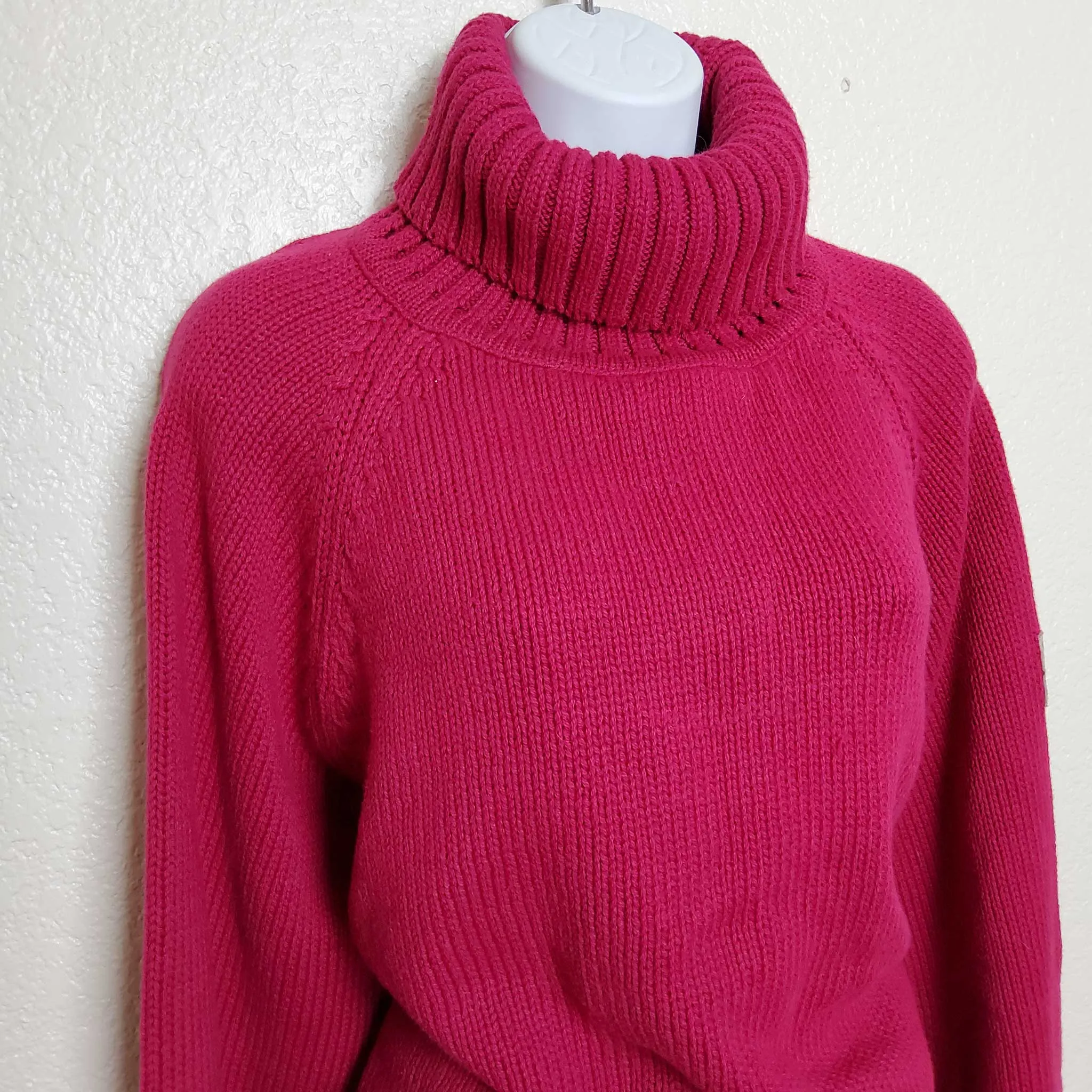 Calvin Klein Jeans Pink Turtleneck Sweater, Women's Extra Large
