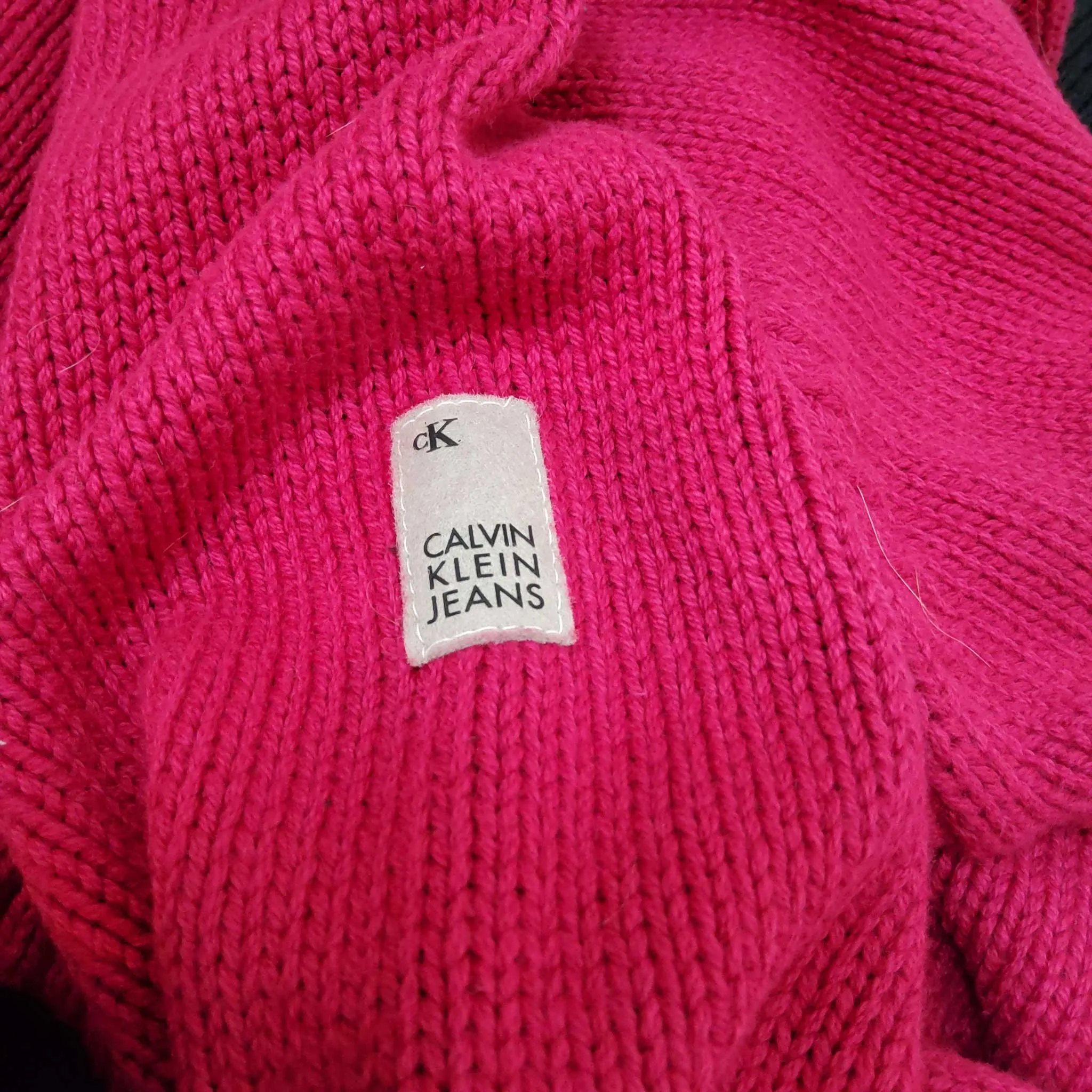 Calvin Klein Jeans Pink Turtleneck Sweater, Women's Extra Large