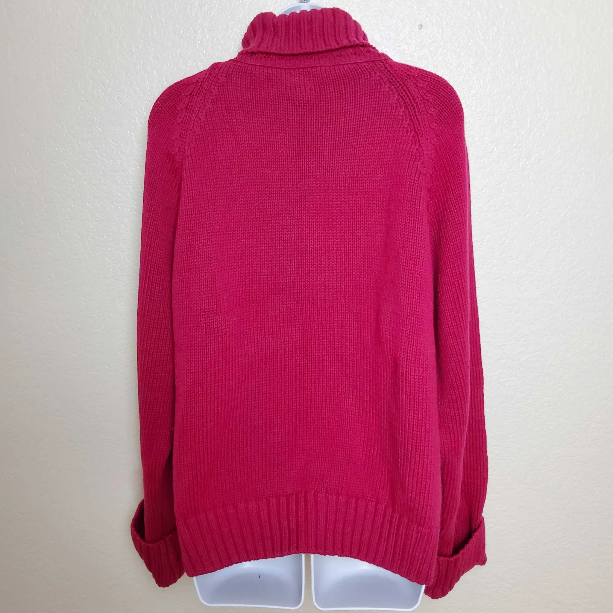 Calvin Klein Jeans Pink Turtleneck Sweater, Women's Extra Large