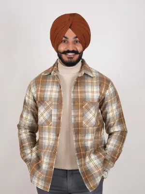 Camel Beige 6 Pockets Shacket