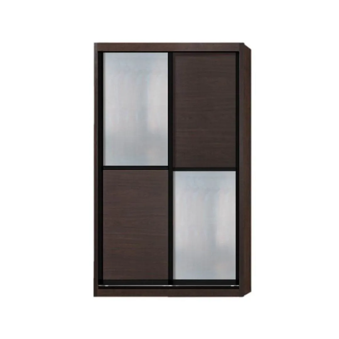 Caroline Modular Wardrobe (Walnut with Frosted Glass)