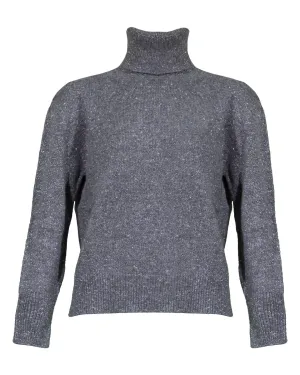 Cashmere Speckled Look Turtleneck