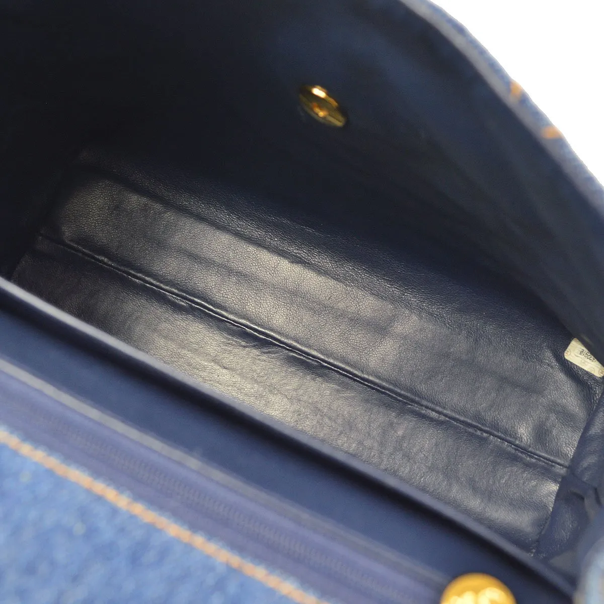 CHANEL 1996-1997 Denim Quilted Kelly 30 90049