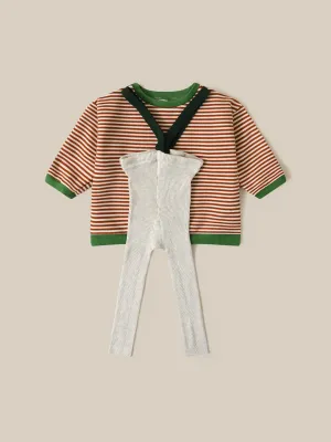 Christmas Stripes Sweatshirt and Oat Tights Gift Set