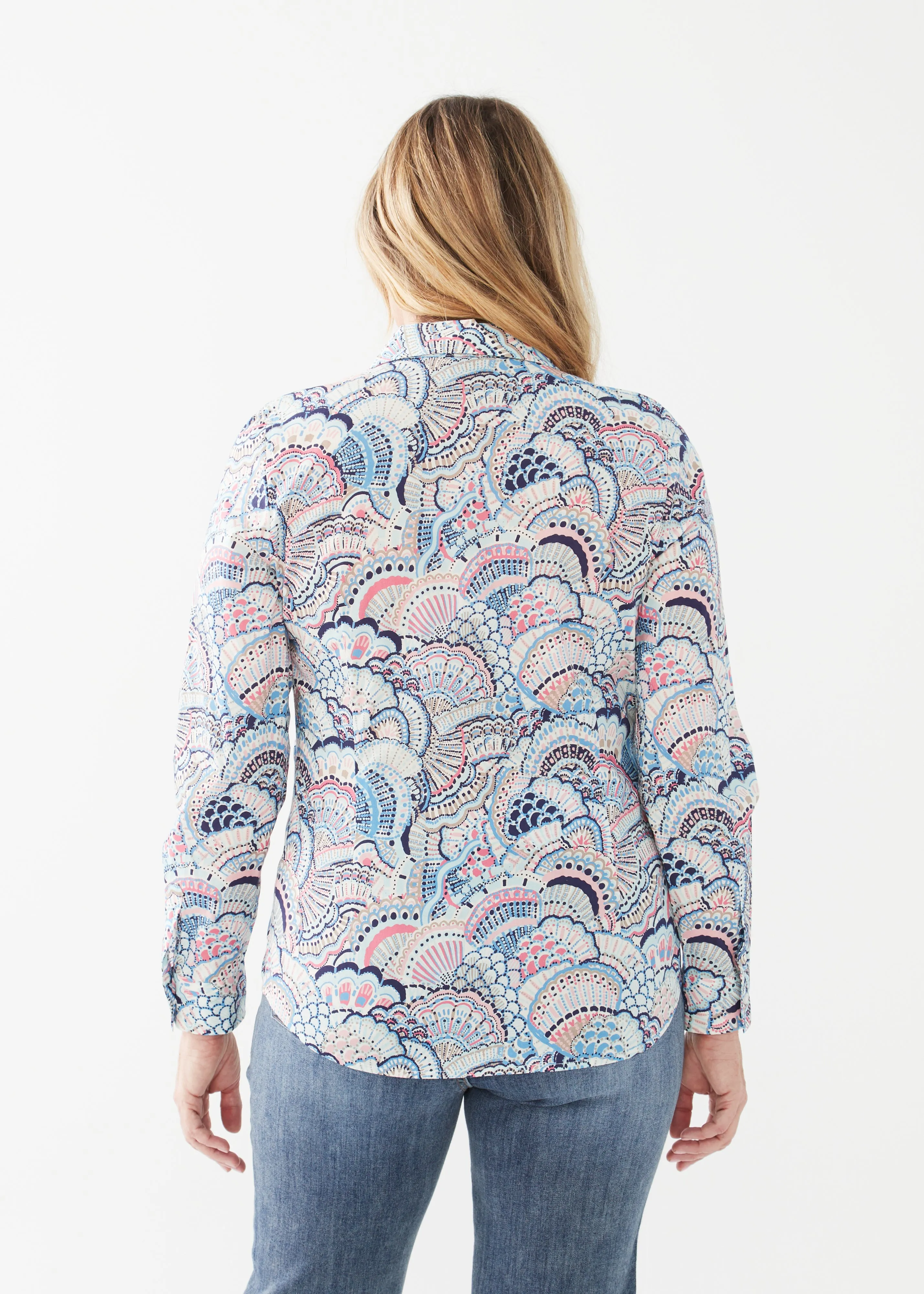 Classic Long Sleeve Poplin Shell Shirt