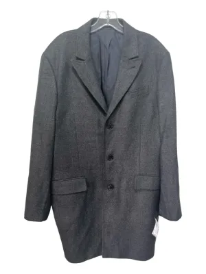 Club Monaco Size 44 Gray Wool Blend Solid Overcoat Men's Jacket