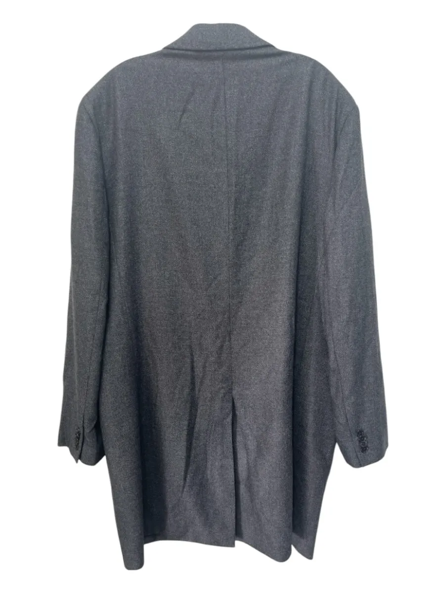 Club Monaco Size 44 Gray Wool Blend Solid Overcoat Men's Jacket