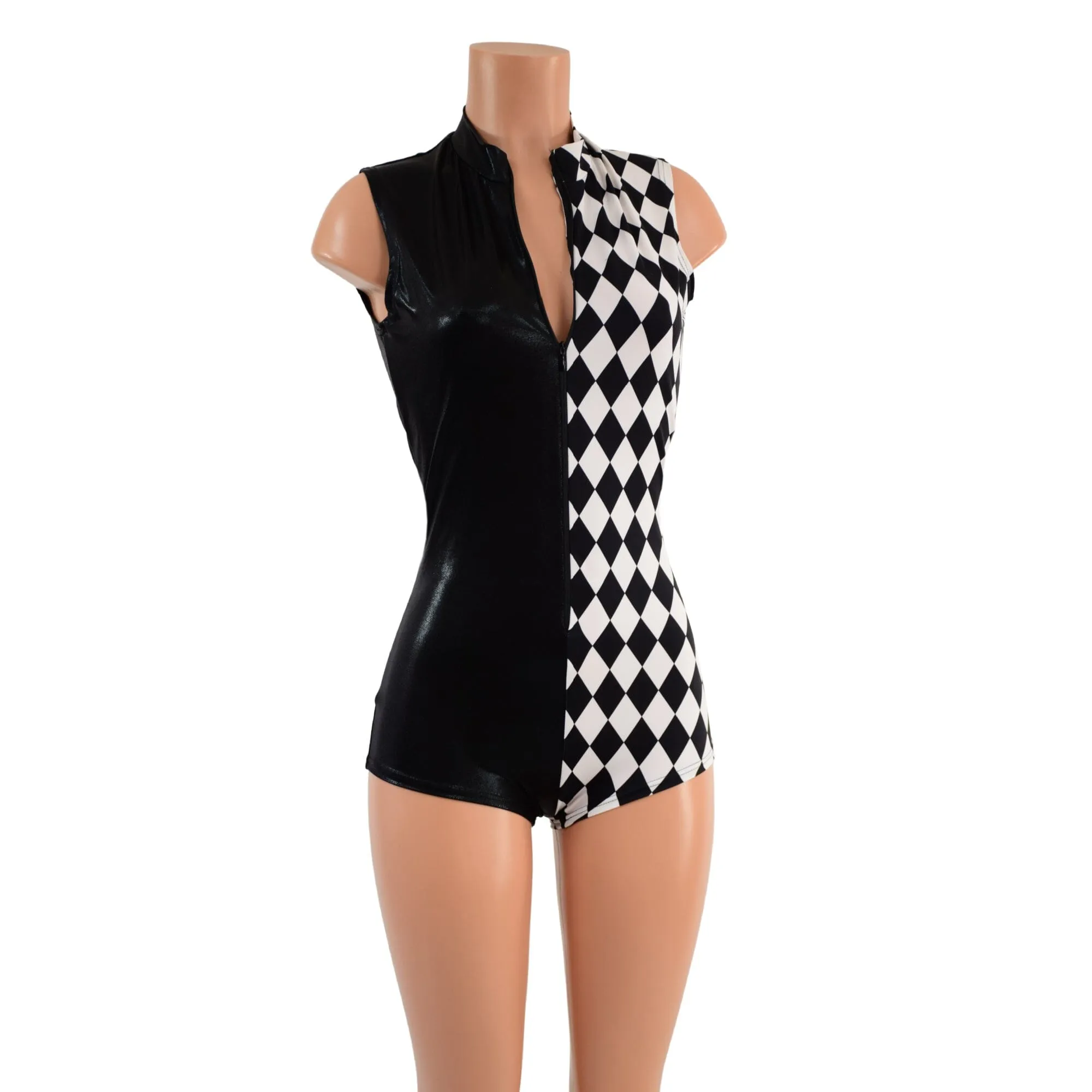Color Split Sleeveless "Stella" Romper