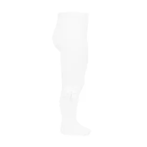 Condor® Tights with Grosgrain Bow - White