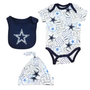 Cowboys Kiddo Bodysuit, Cap & Bib Set