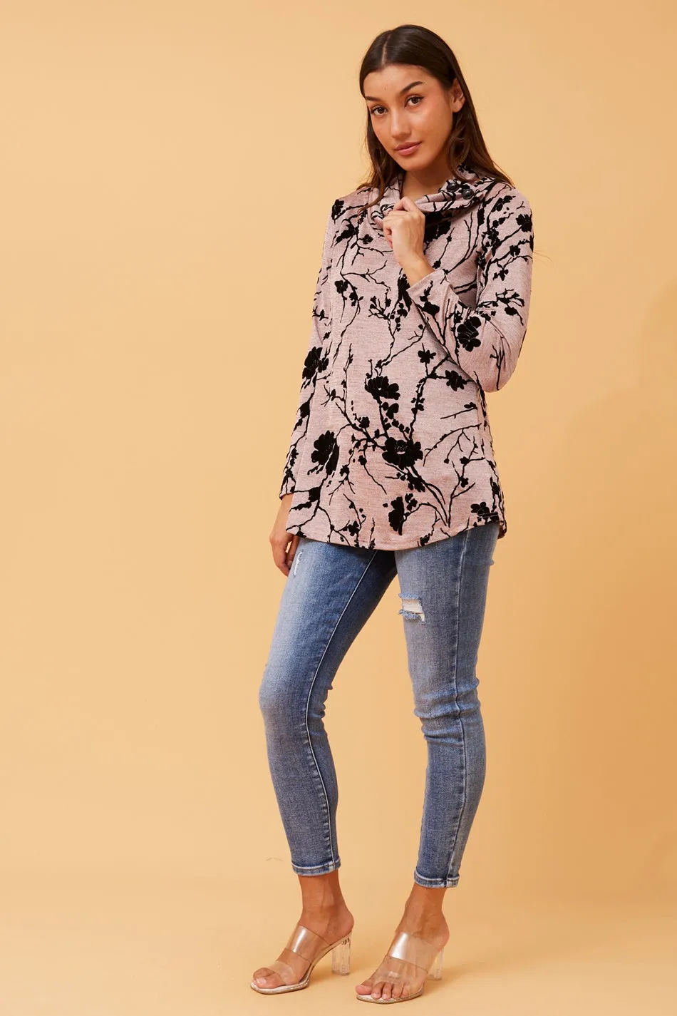 CROSBY FLOCKING TOP