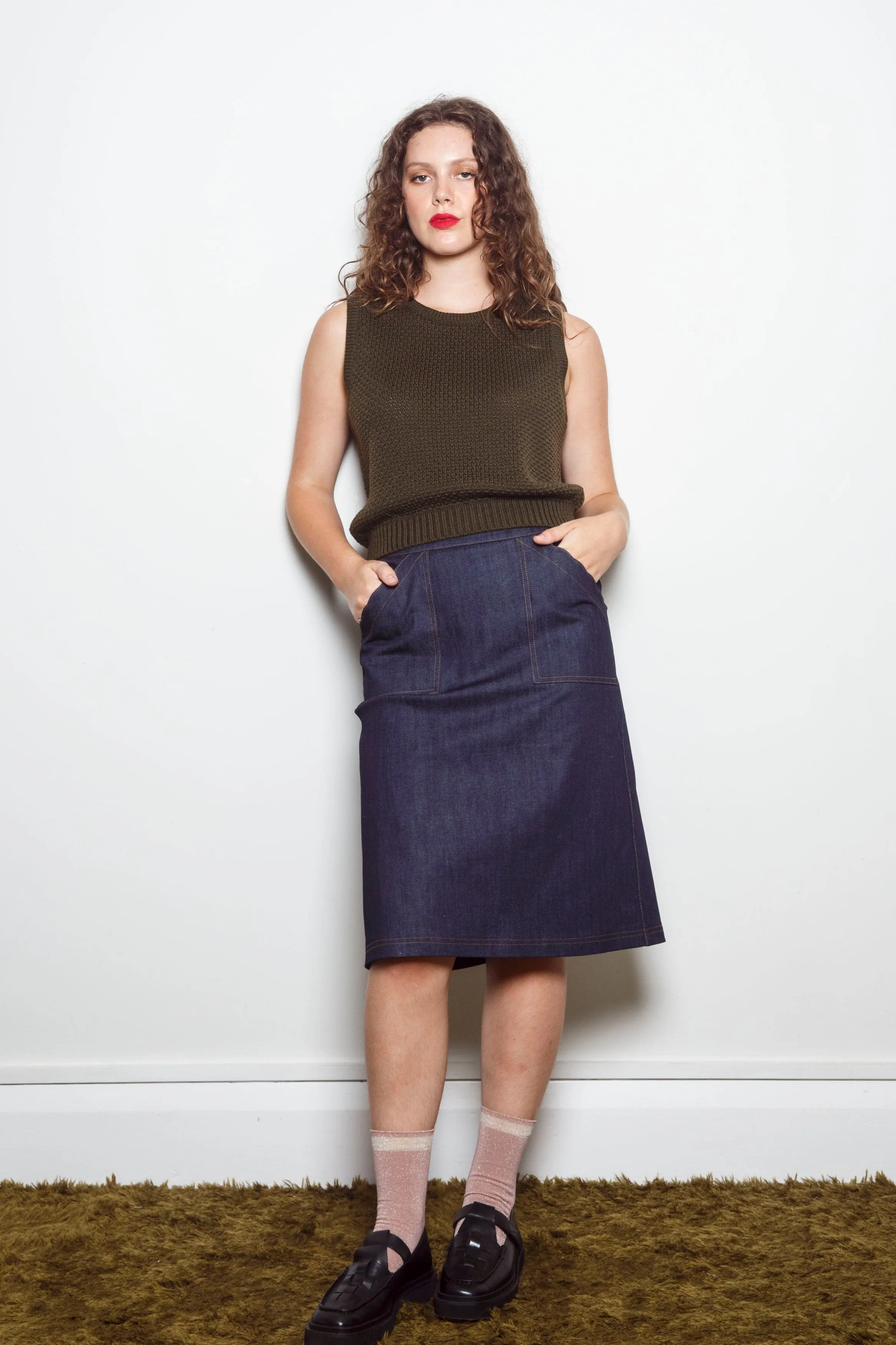 Dalston Sara Skirt Indigo Denim