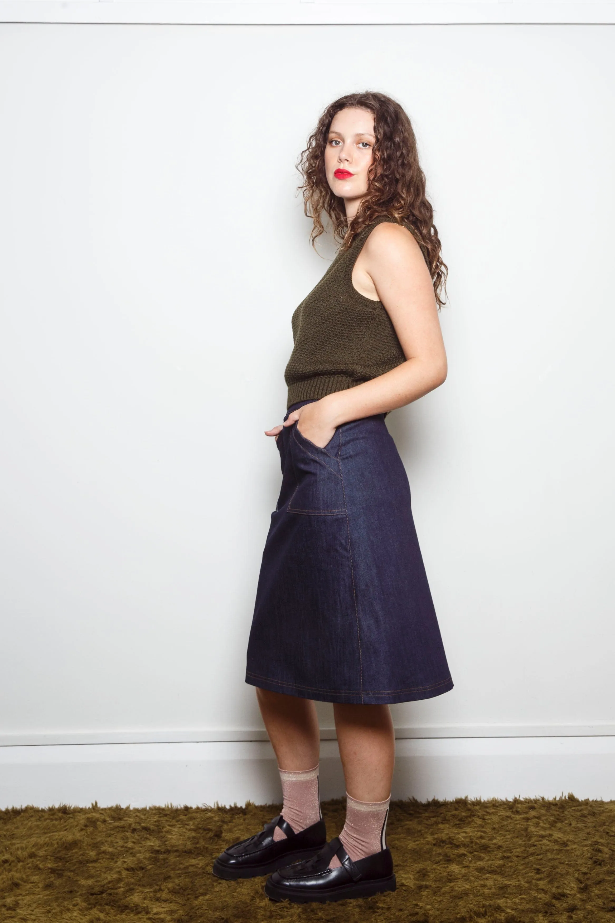 Dalston Sara Skirt Indigo Denim