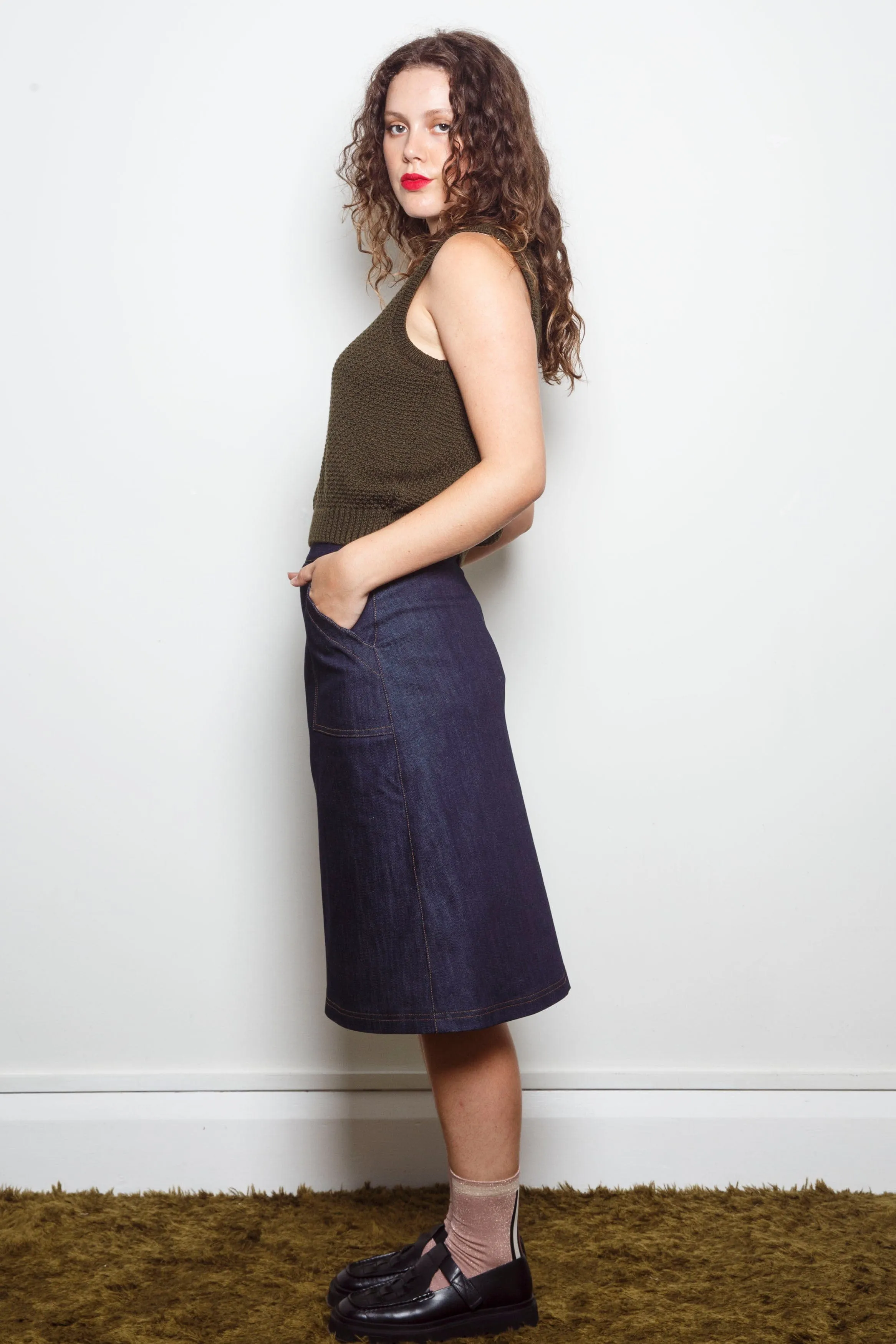 Dalston Sara Skirt Indigo Denim
