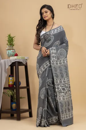 Designer Ajrakh Handloom Saree