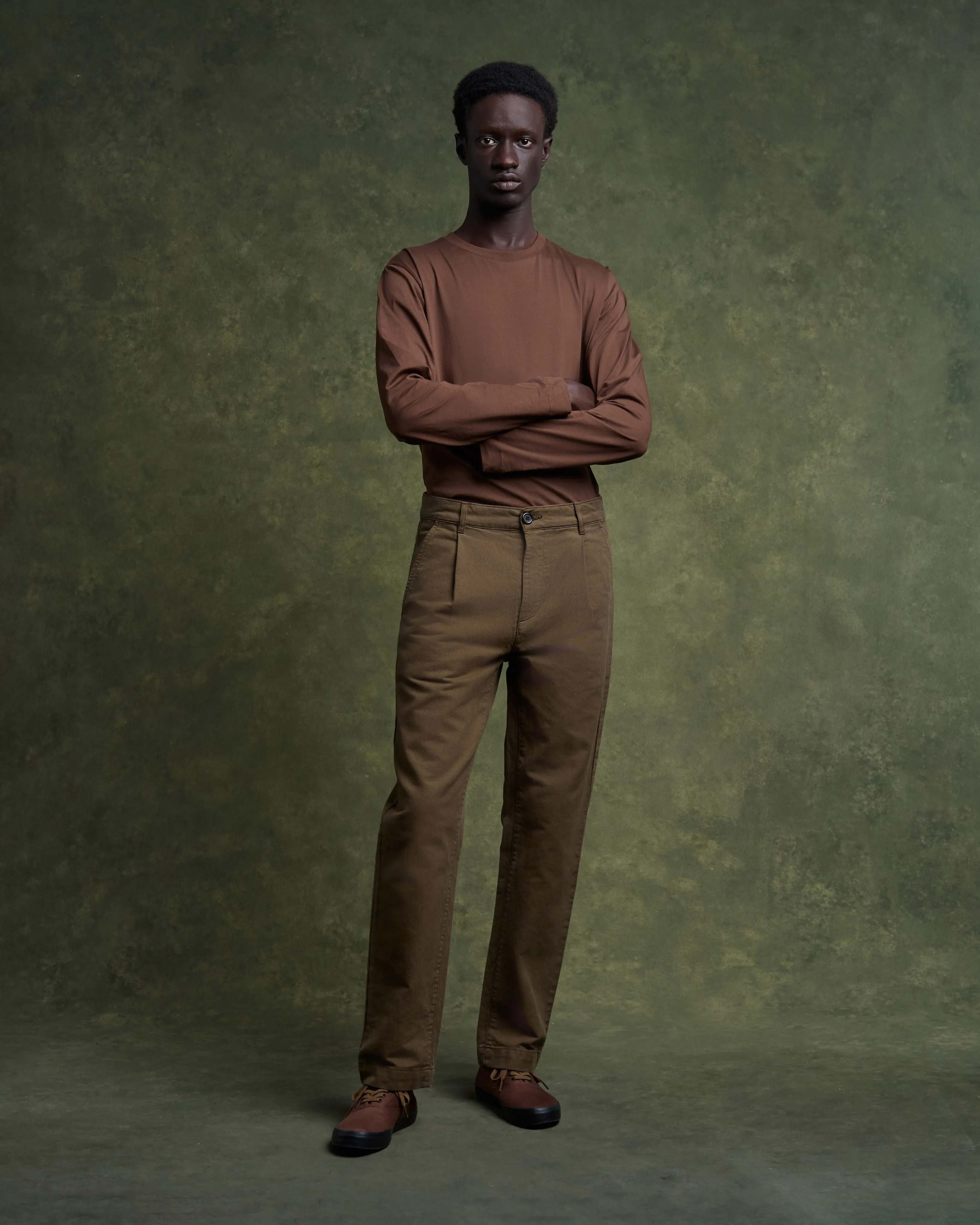 DIEGO Twill Chino - Vert Jeep