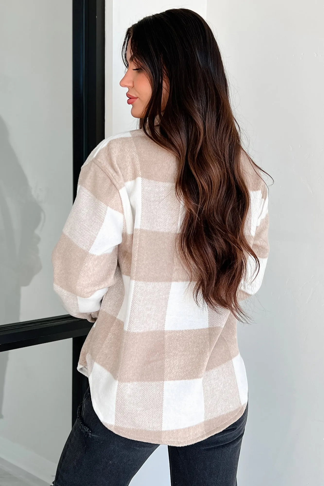 DOORBUSTER Dane Plaid Shacket (Khaki)