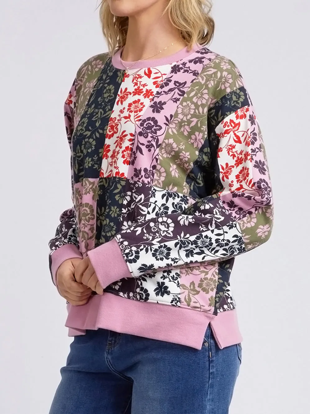 ELM LINEAR FLORAL CREW