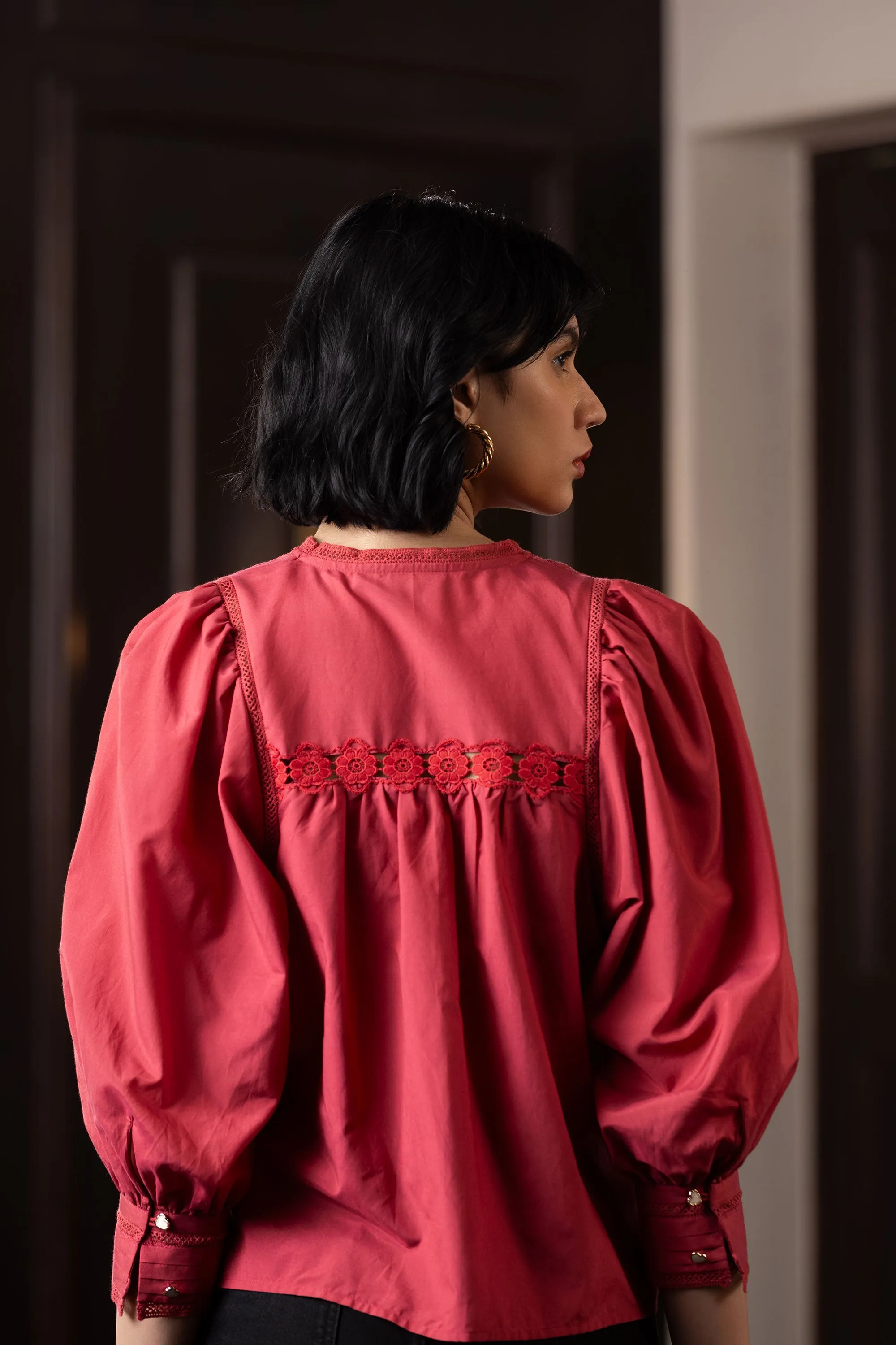 Emily Lovelock Crimson Anya Blouse