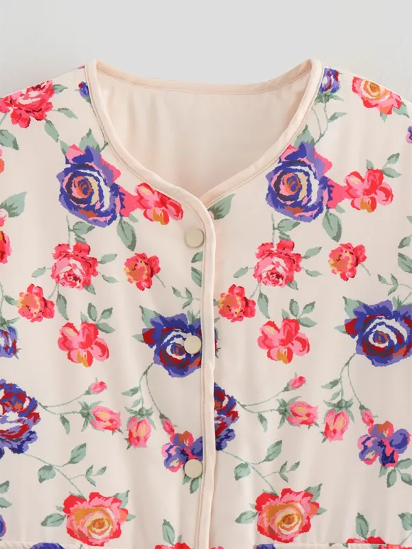 Floral Flap Jacket for Women