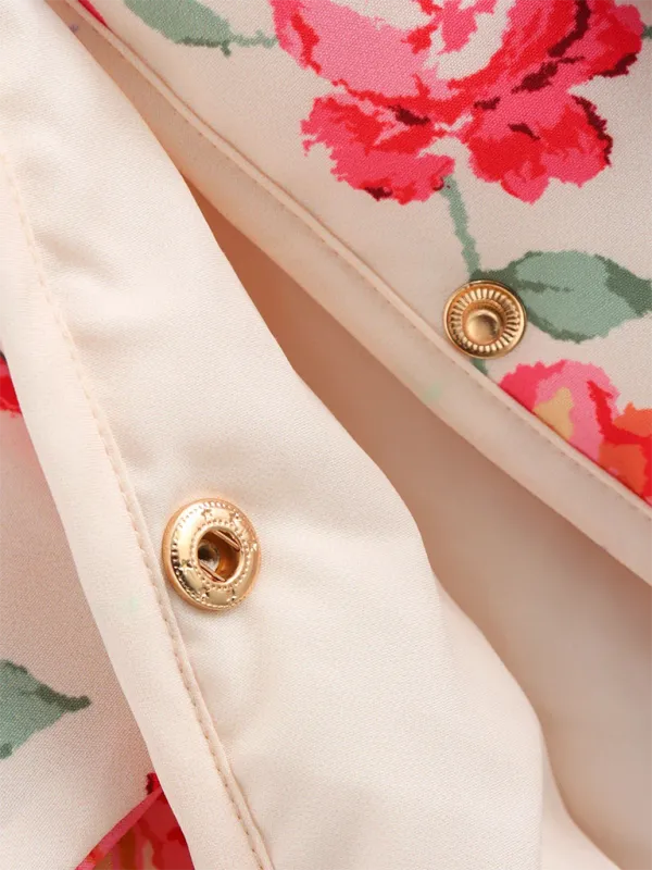 Floral Flap Jacket for Women