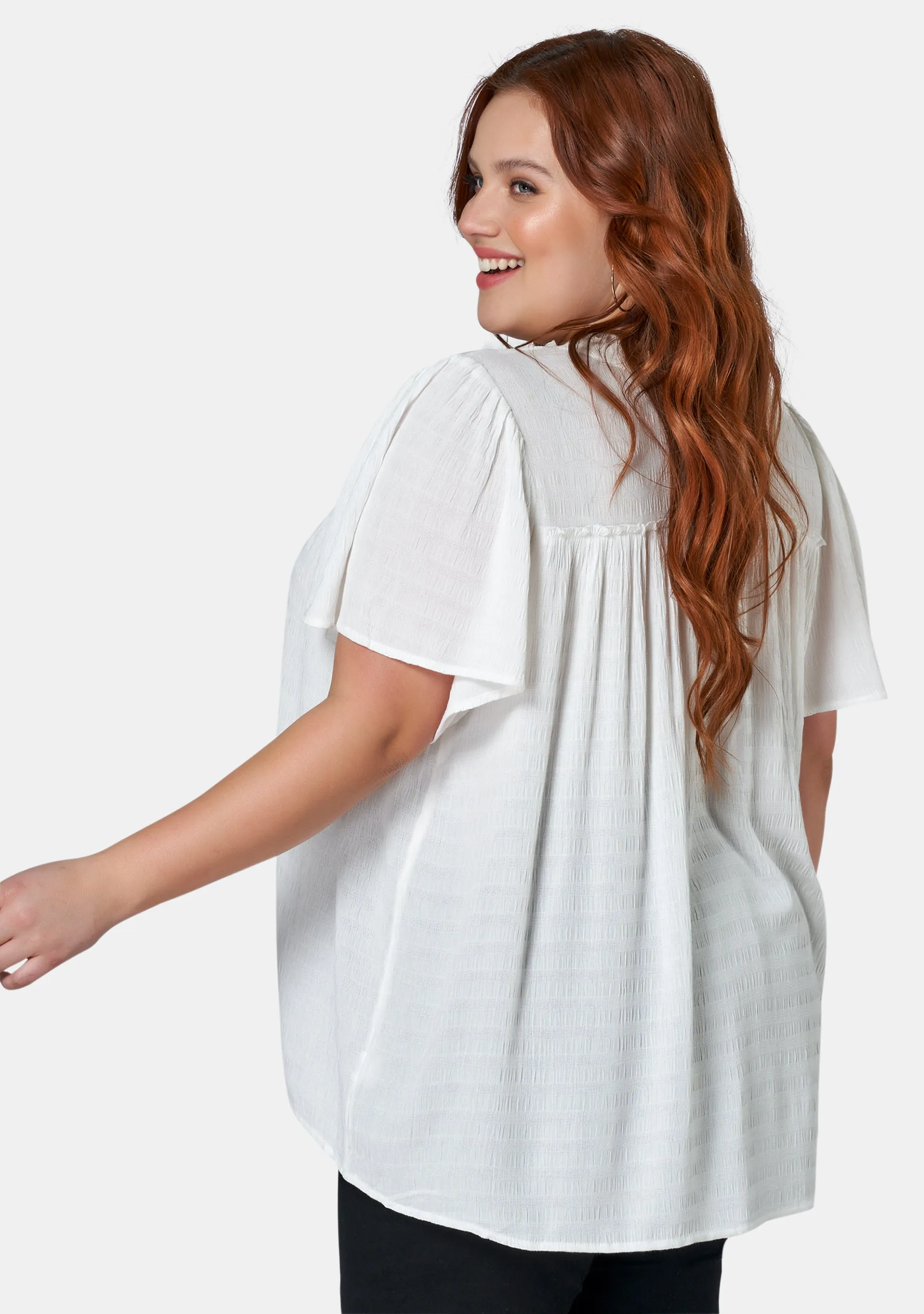 Frances Flutter Sleeve Top
