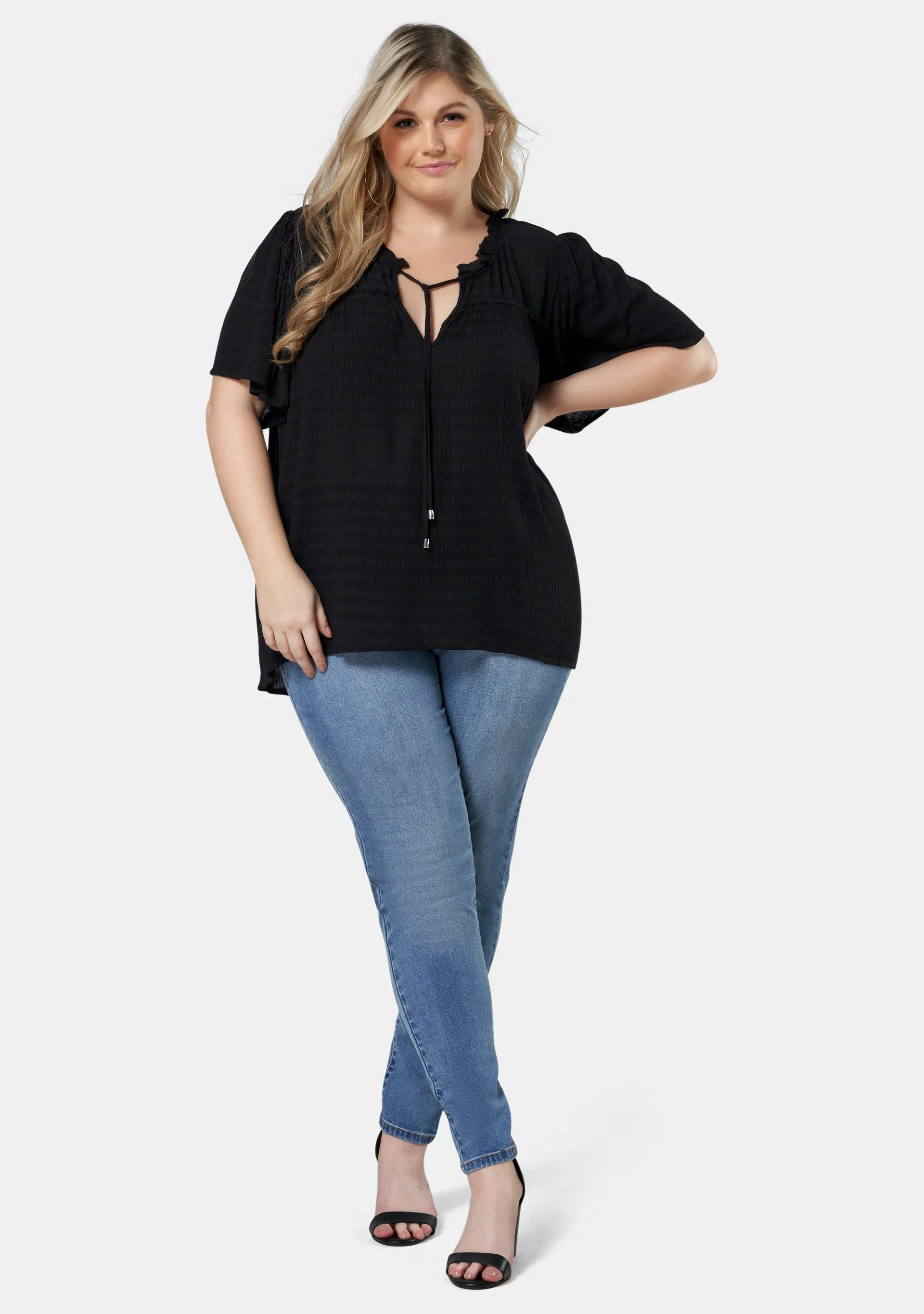 Frances Flutter Sleeve Top
