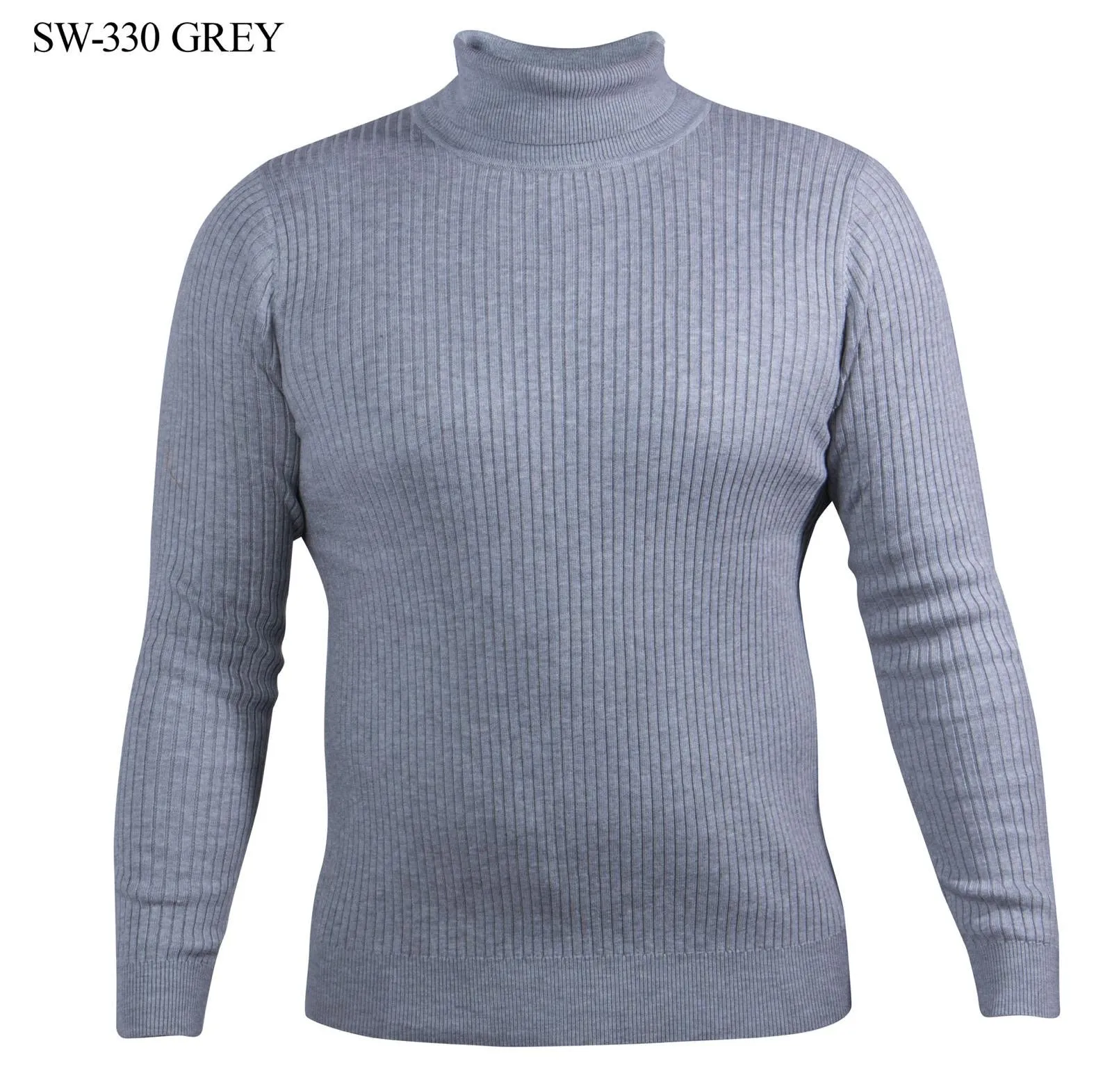Grey Prestige International Men's Turtleneck Sweater Regular-Fit SW-330