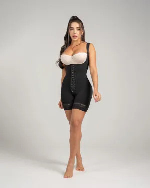 Half Hybrid Bodysuit Black