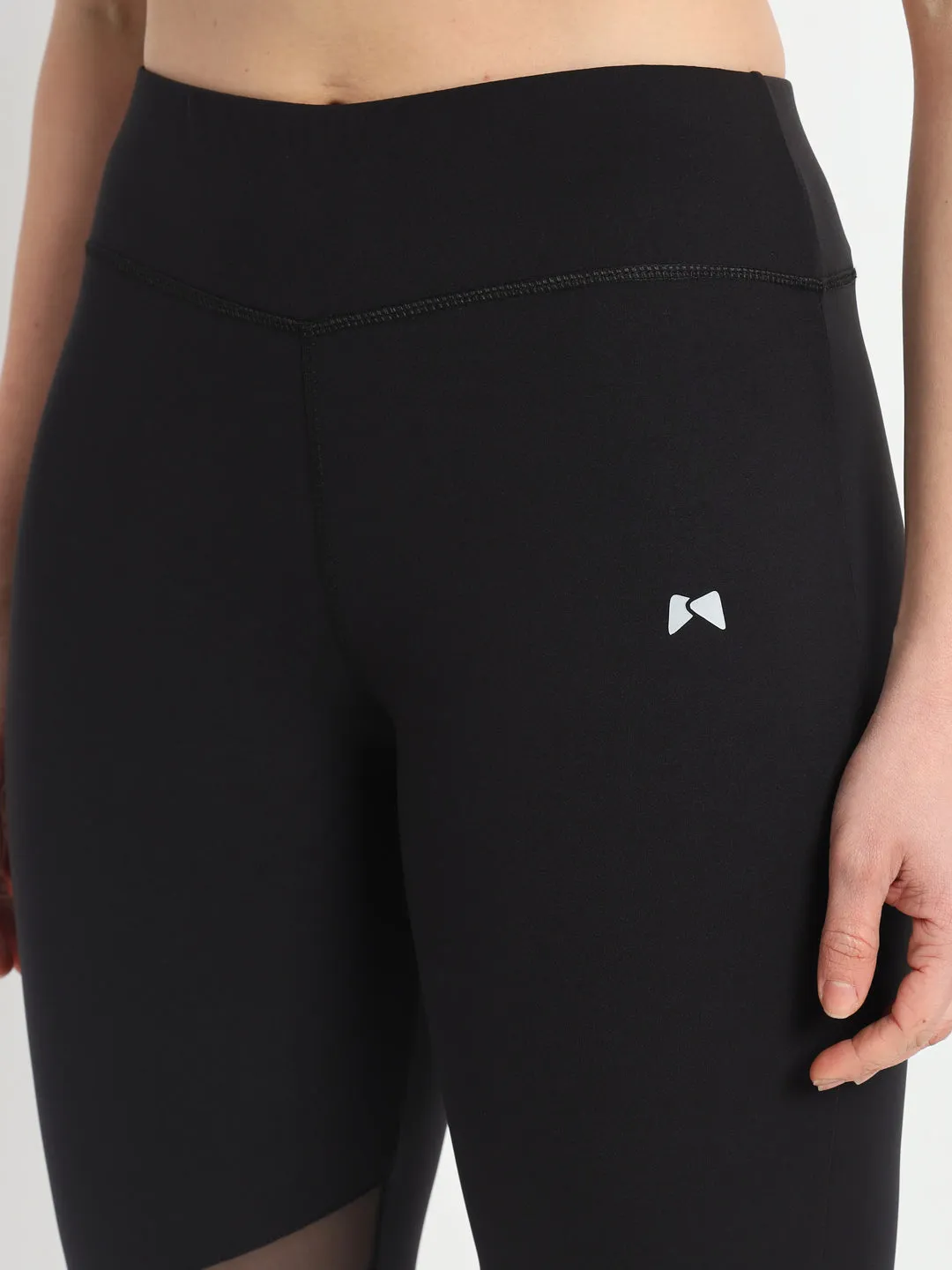 High Waist Breathable Mesh Tight – Solid Black