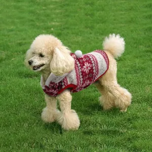 Hooded Small Dog Cat Snowflake Pattern Hooded Small Dog Cat Snowflake Pattern